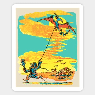 Go Fly a Kite Prehistoric Caveman Magnet